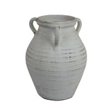 Gri 12 Inch Vase, Classic Urn Shape, 3 Handles, White, Transitional Style