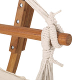 Griffith Outdoor Larch Wood Hammock Chair Swing with Water Resistant Fabric by Christopher Knight Home