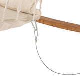 Griffith Outdoor Larch Wood Hammock Chair Swing with Water Resistant Fabric by Christopher Knight Home