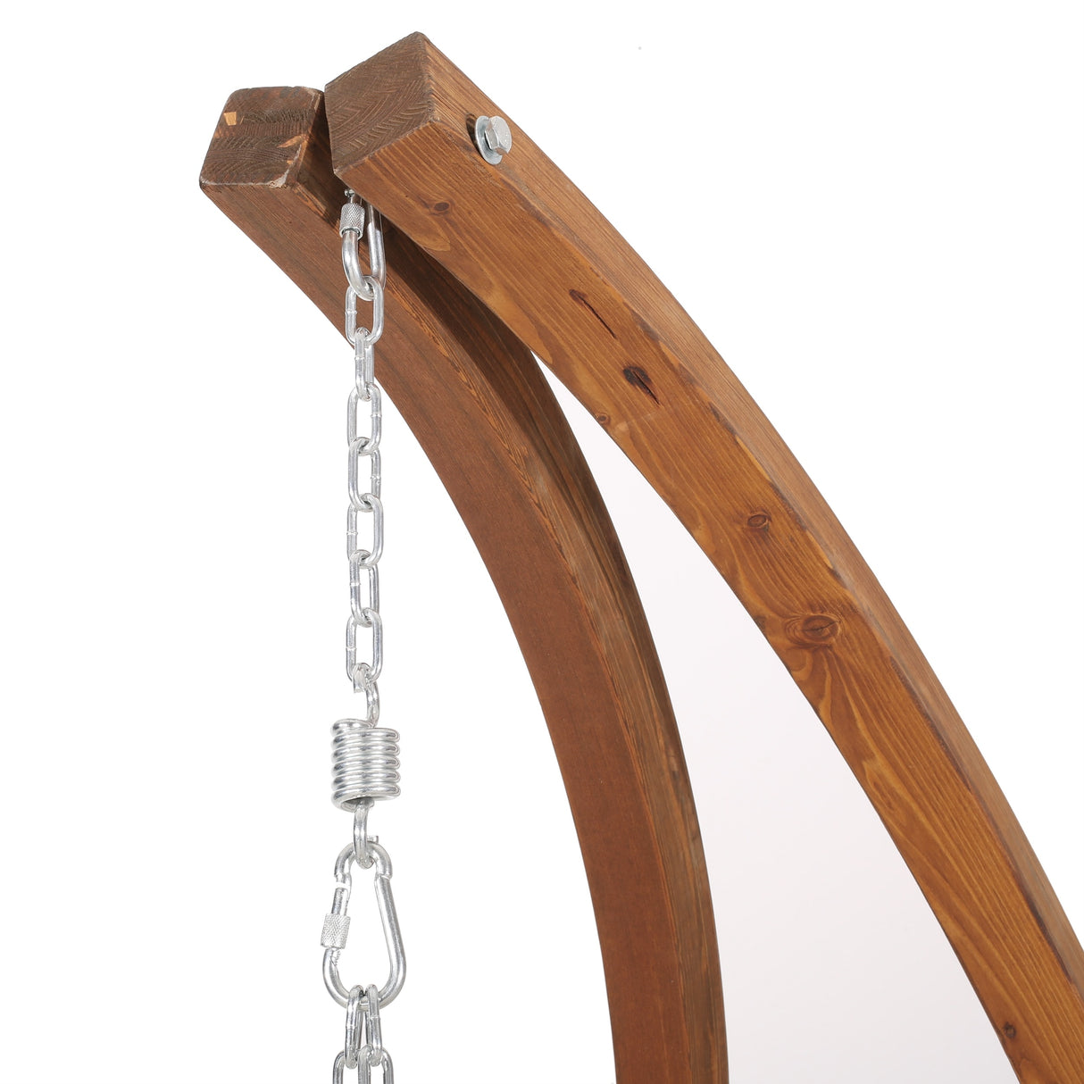 Griffith Outdoor Larch Wood Hammock Chair Swing with Water Resistant Fabric by Christopher Knight Home