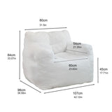 Grondin Giant Bean Bag Chairs for Adults and Teens, Sherpa Upholstery Lazy Sofa with Density Cotton Filling Modern Comfy Chair