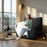 Grondin Giant Bean Bag Chairs for Adults and Teens, Sherpa Upholstery Lazy Sofa with Density Cotton Filling Modern Comfy Chair