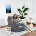 Grondin Giant Bean Bag Chairs for Adults and Teens, Sherpa Upholstery Lazy Sofa with Density Cotton Filling Modern Comfy Chair
