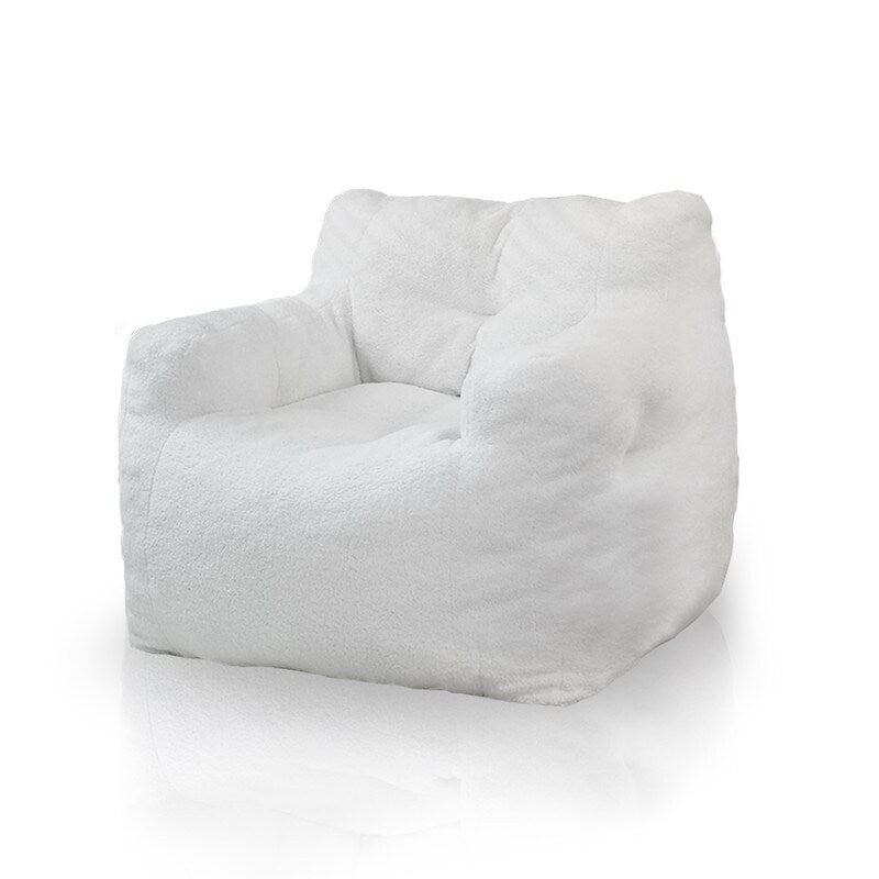 Grondin Giant Bean Bag Chairs for Adults and Teens, Sherpa Upholstery Lazy Sofa with Density Cotton Filling Modern Comfy Chair