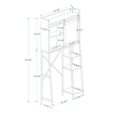 Grondin Mid-Cen tury Modern Style Over-the-Toilet Bathroom Storage Cabinet, Barn Door Wooden Bathroom Organizer Space Saver Rack