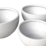 LeisureMod Grove 3-Piece Round Planter Set in Fiberstone and MgO Clay with Drainage, Indoor Outdoor Home Office Yard Patio Decor