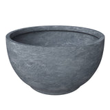 LeisureMod Grove 3-Piece Round Planter Set in Fiberstone and MgO Clay with Drainage, Indoor Outdoor Home Office Yard Patio Decor