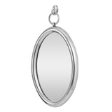 Grover Modern Handcrafted Oval Aluminum Wall Mirror by Christopher Knight Home - 12.00" L x 1.00" W x 20.50" H