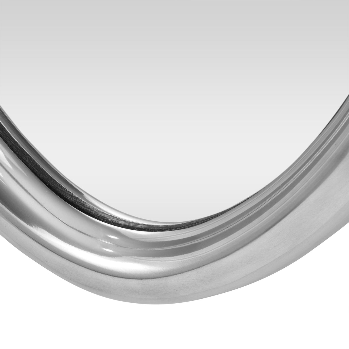 Grover Modern Handcrafted Oval Aluminum Wall Mirror by Christopher Knight Home - 12.00" L x 1.00" W x 20.50" H