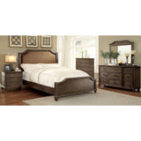 Furniture of America Dete Modern Grey Solid Wood Nailhead Panel Bed