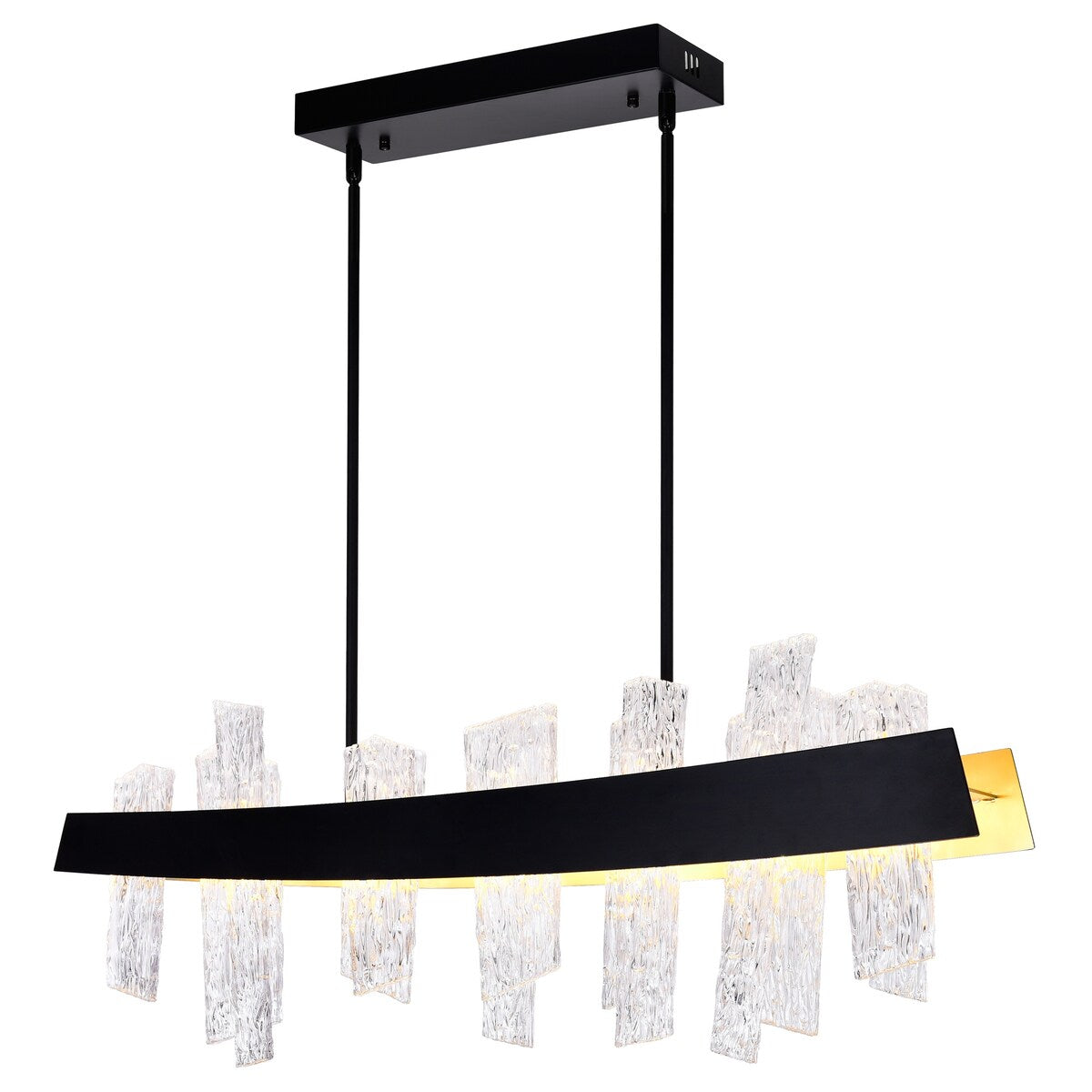 Guadiana 39 in LED Black Chandelier