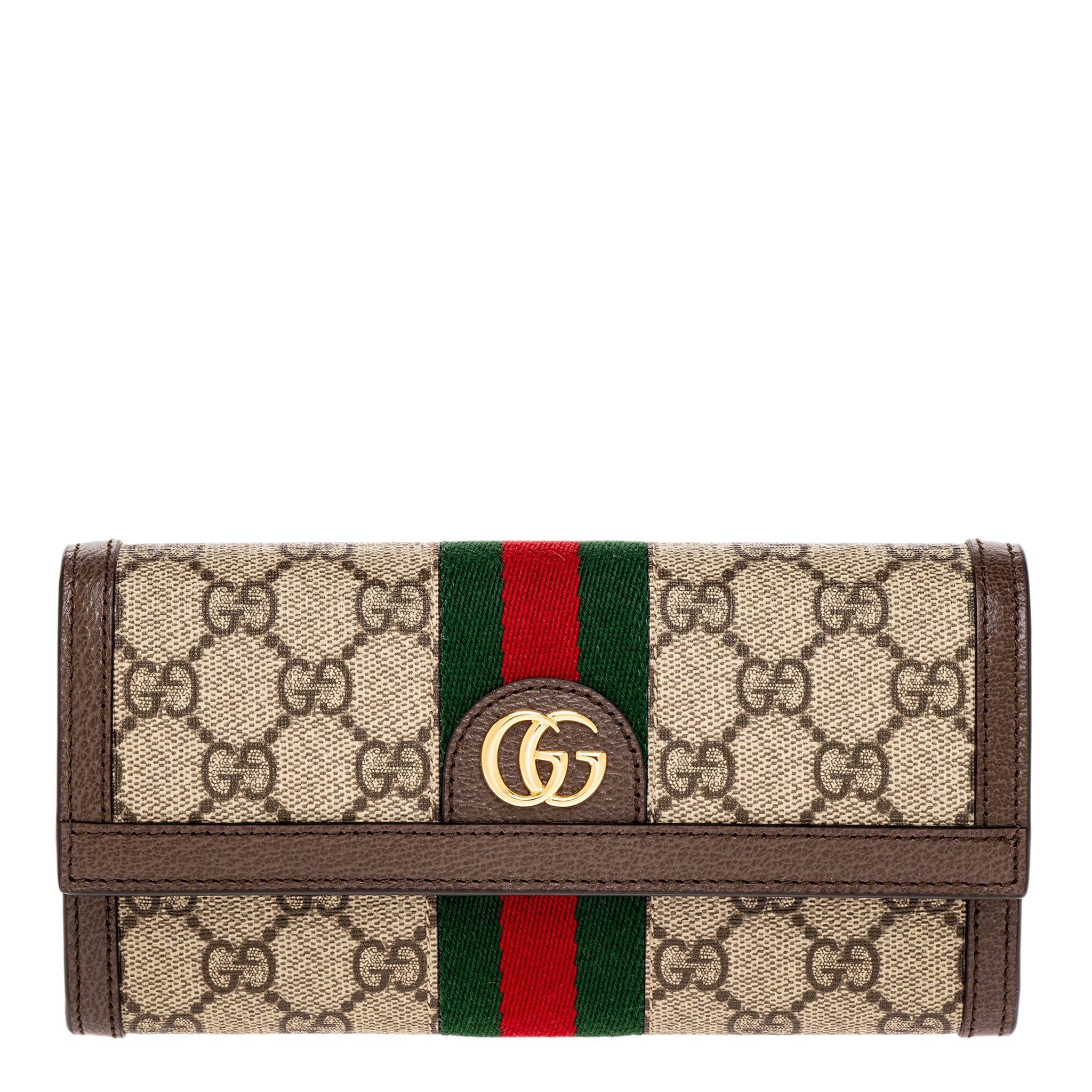 【GUCCI】 Ophidia GG Wallet Ophidia coin zip wallet in beige and brown GG Supreme