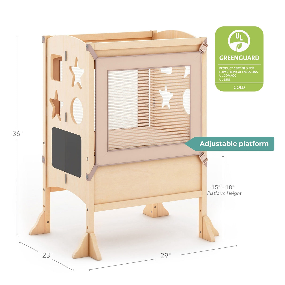 Guidecraft Classic Kitchen Helper Double Natural