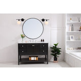 Giuseppe Designs 3 lights bath sconce in black with brasswith clear s - Exact Size