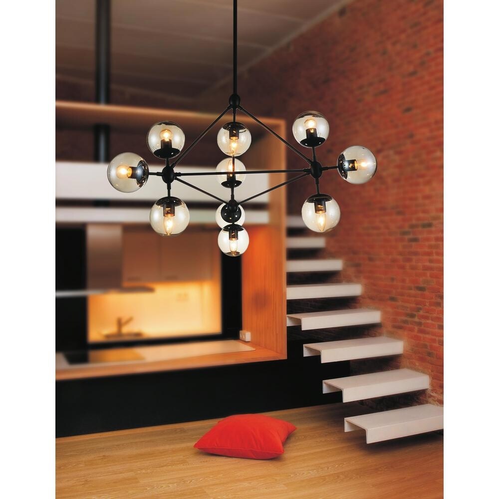 Giuseppe Lighting Eight Light Chandelier Stefania Chrome - Exact Size