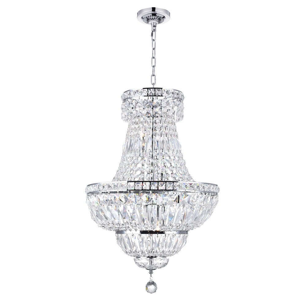 Giuseppe Lighting Eight Light Chandelier Stefania Chrome - Exact Size