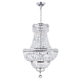 Giuseppe Lighting Eight Light Chandelier Stefania Chrome - Exact Size