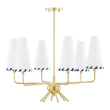 Crafted Lighting AGB Six Light Chandelier Cassie - Exact Size