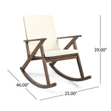 Gus Outdoor Wood Rocking Chair (Set of 2) by Christopher Knight Home