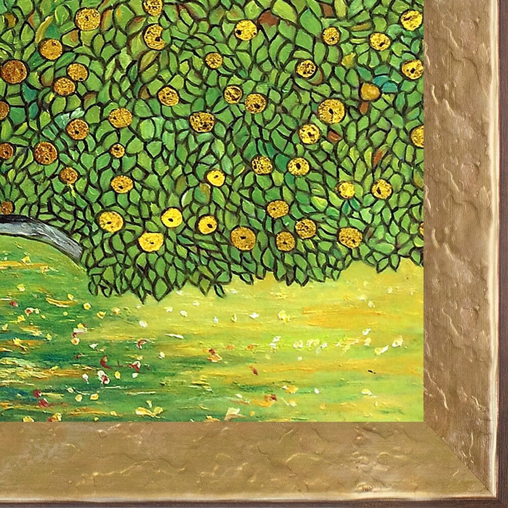 La Pastiche Gustav Klimt 'Golden Apple Tree' (Luxury Line) Hand Painted Oil Reproduction