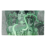 Gustav Klimt Hygeia in Green Dobby Rug