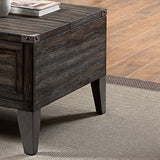 Sete Industrial Oak 48-inch Solid Wood 2-Drawer Coffee Table by Furniture of America