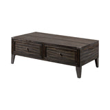Sete Industrial Oak 48-inch Solid Wood 2-Drawer Coffee Table by Furniture of America