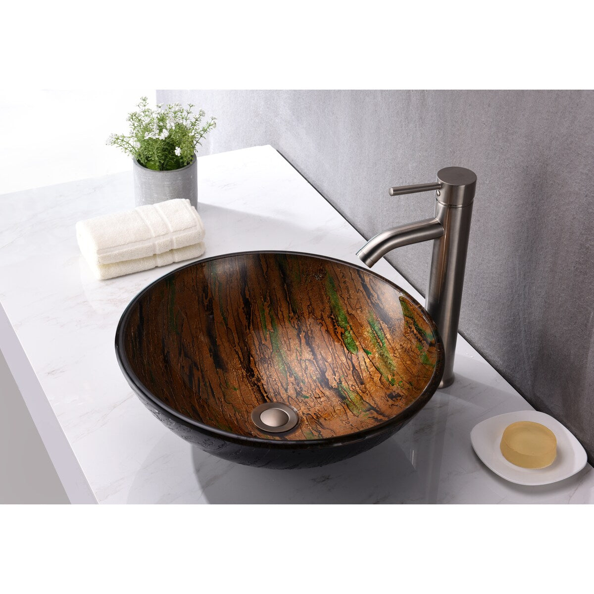 Gwazeni Series Vessel Sink in Shifting Earth