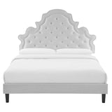 Gwyneth Tufted Performance Velvet Queen Platform Bed