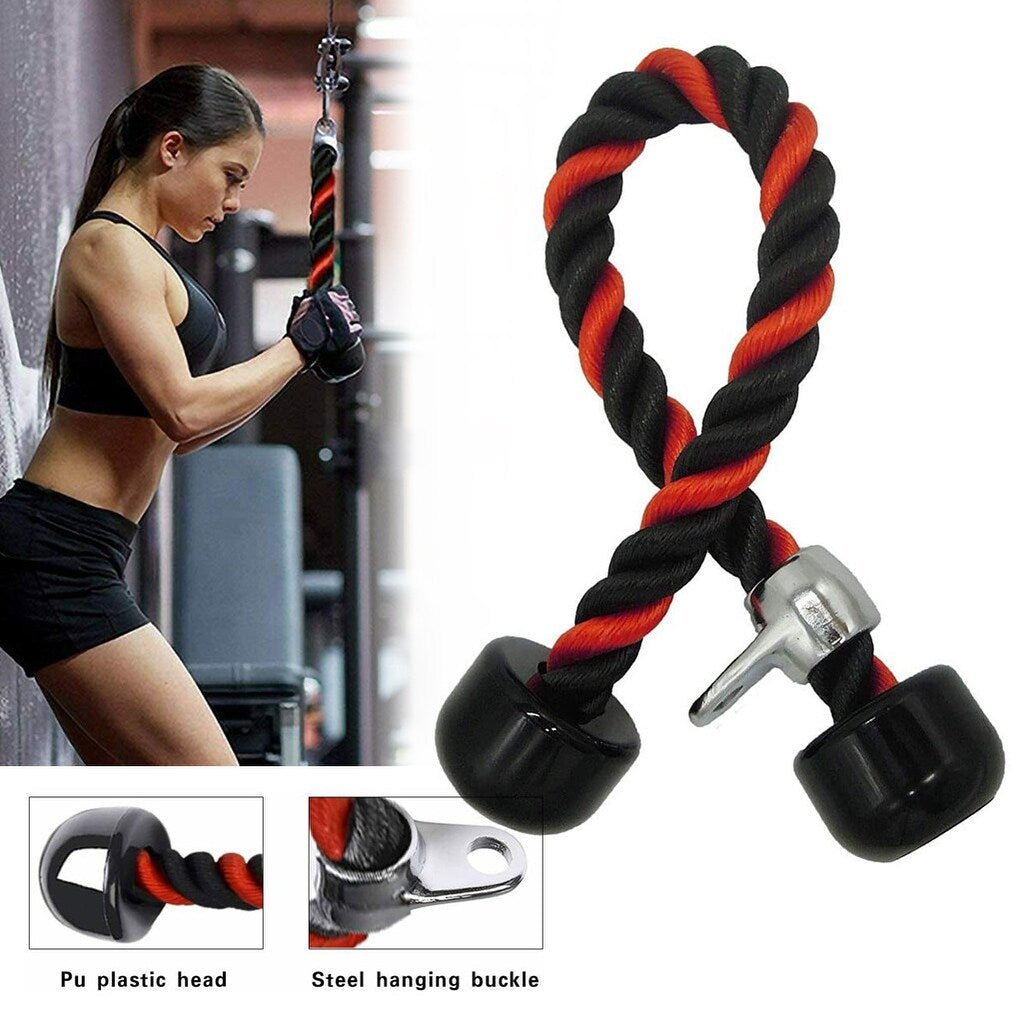Gym Fitness Tricep Rope Biceps Strength Training Body build Exercise Equipment #