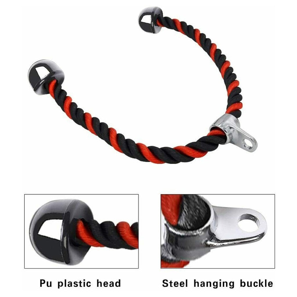 Gym Fitness Tricep Rope Biceps Strength Training Body build Exercise Equipment #