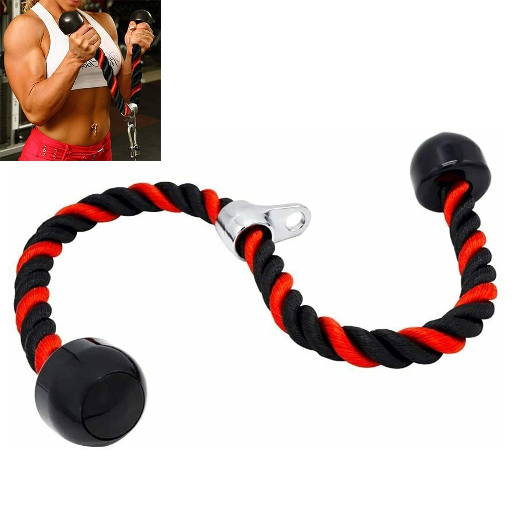 Gym Fitness Tricep Rope Biceps Strength Training Body build Exercise Equipment #