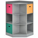 Gymax 3-Tier Kid Storage Shelf Cubes w/3 Baskets Corner Cabinet - See Details