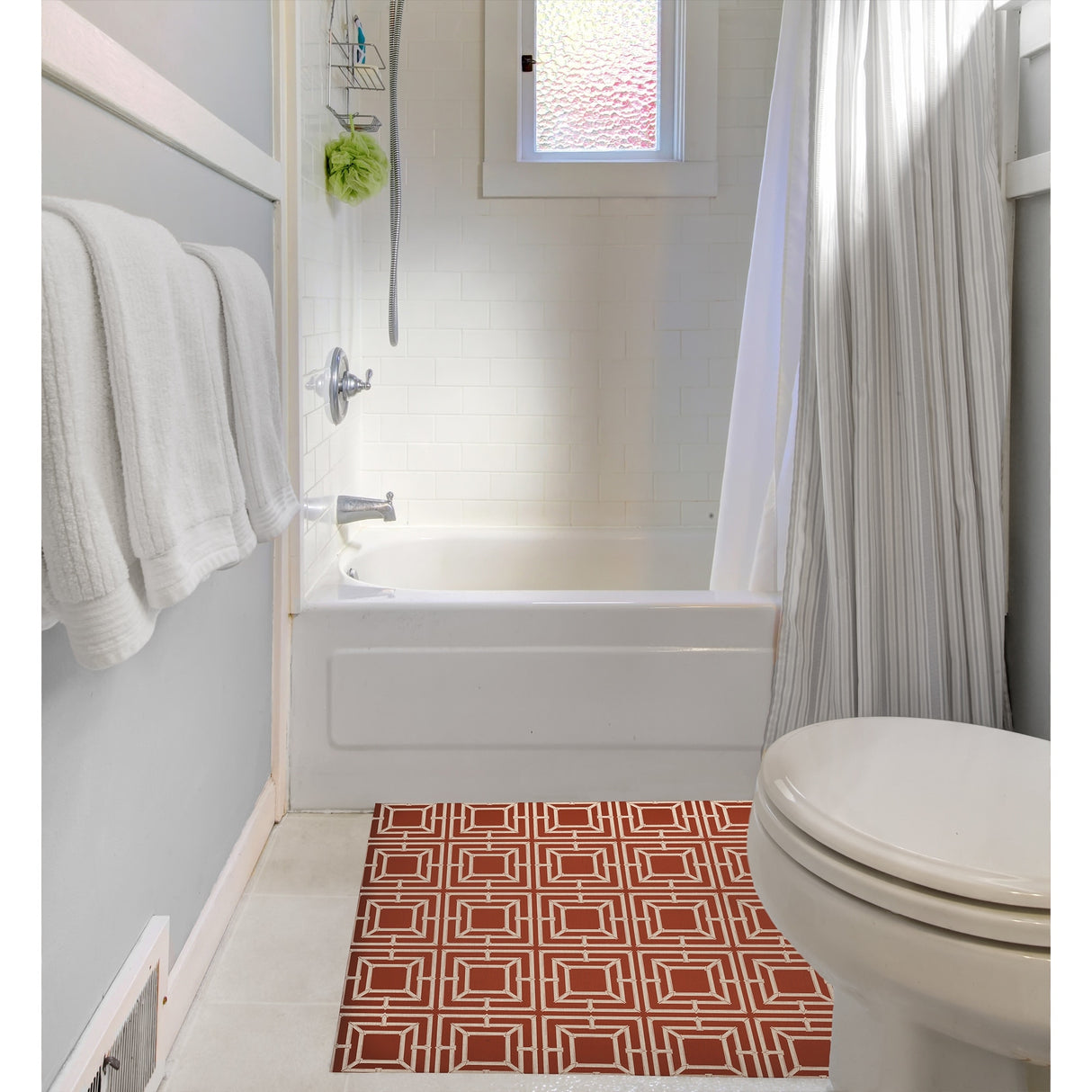 HAMPTON BAMBOO RUST Bath Rug By Kavka Designs