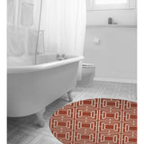 HAMPTON BAMBOO RUST Bath Rug By Kavka Designs