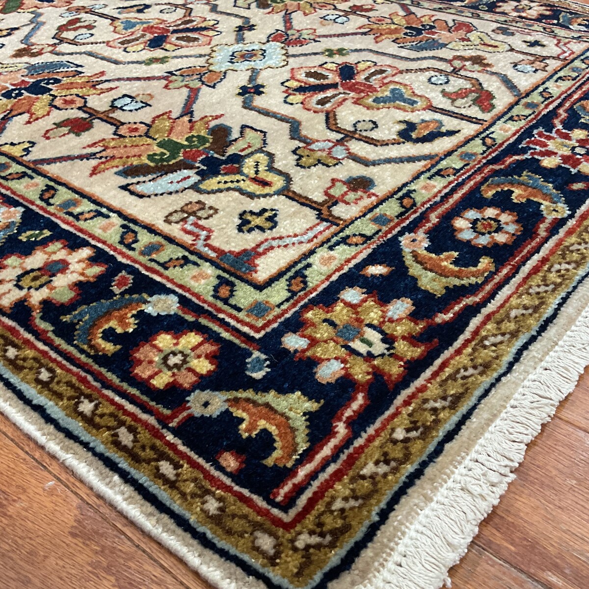 HERAT ORIENTAL Hand-knotted 2'6 x 8' Indo Serapi Wool Runner - 2'6" x 8'
