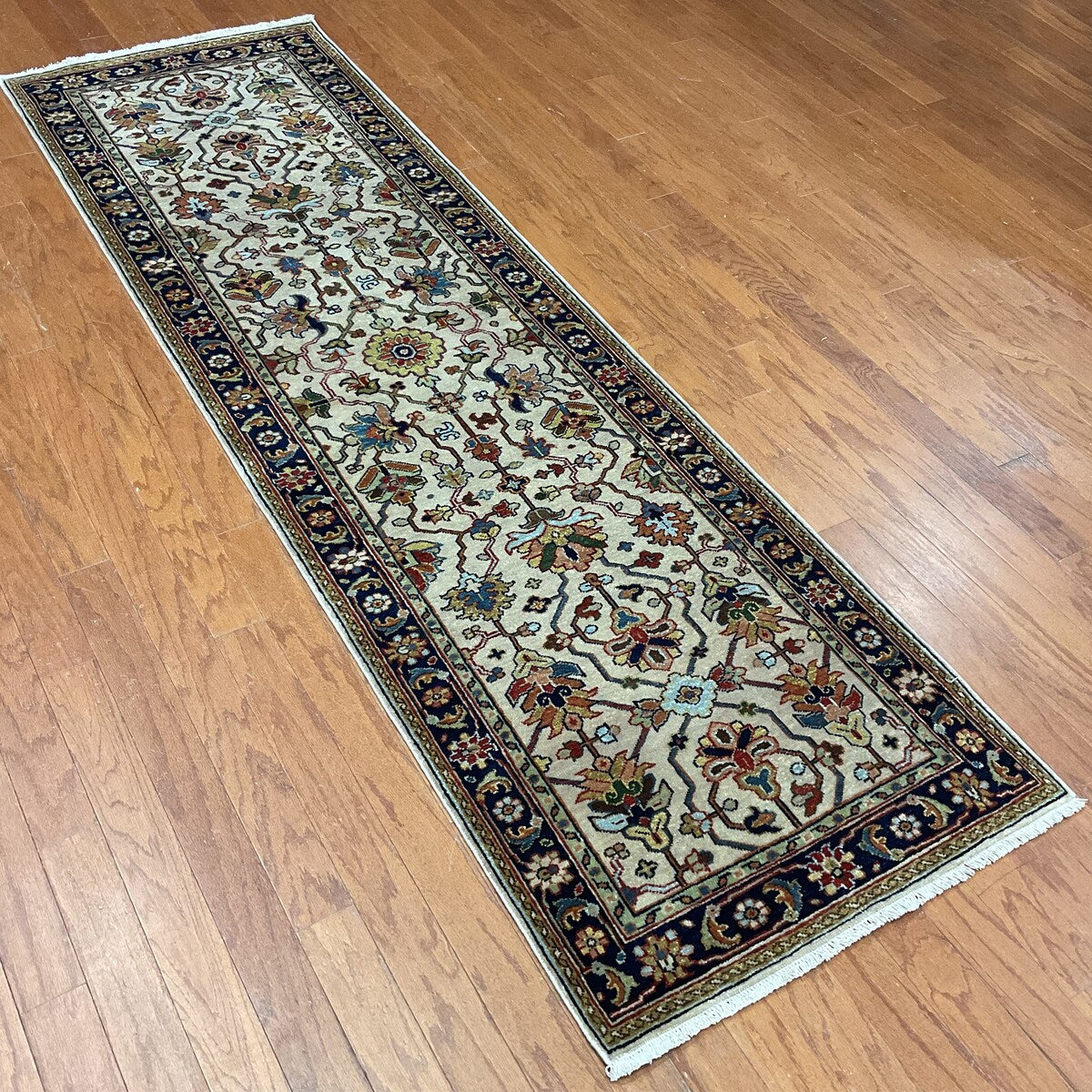 HERAT ORIENTAL Hand-knotted 2'6 x 8' Indo Serapi Wool Runner - 2'6" x 8'