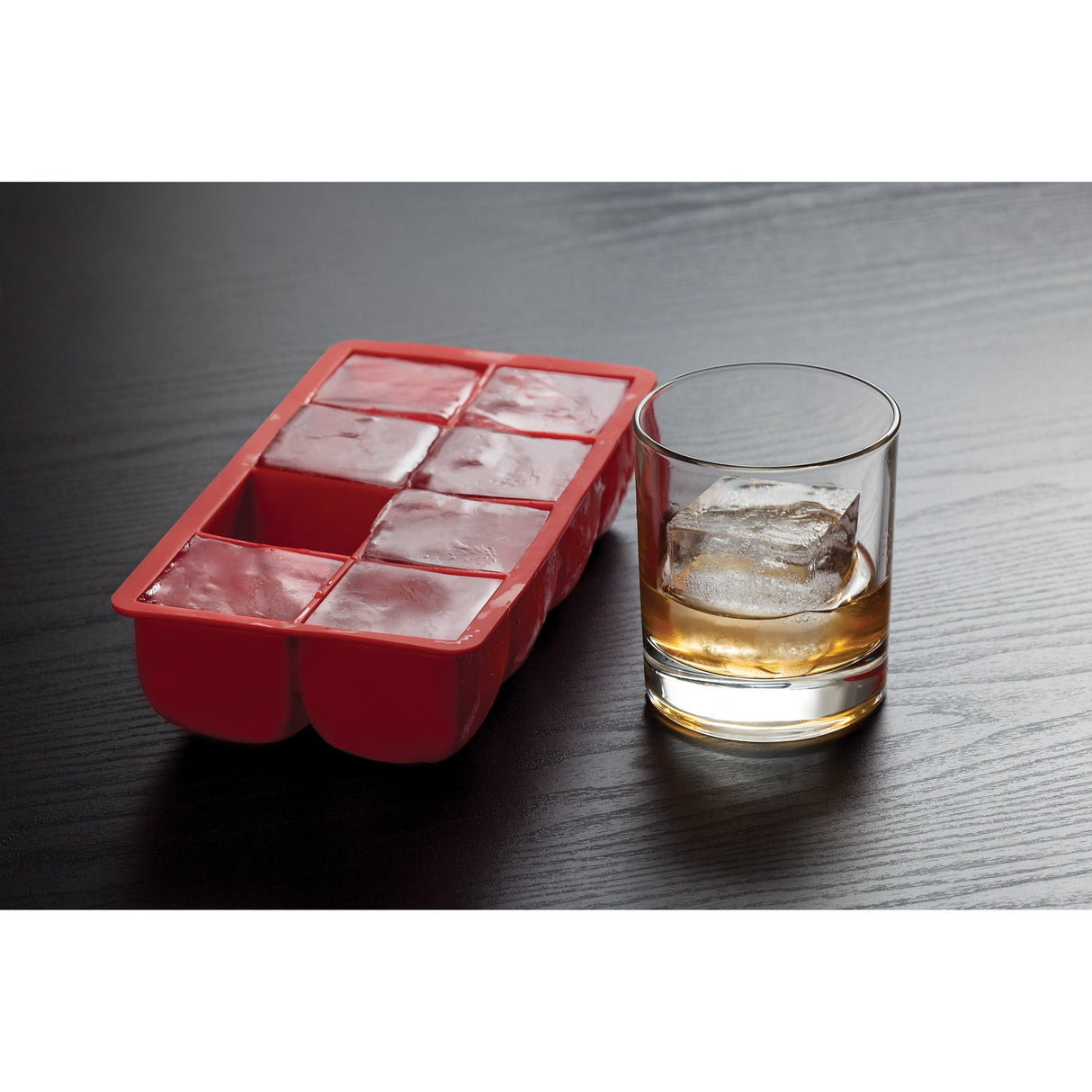 HIC Kitchen Big Block Silicone Ice Cube Tray, Set of 2