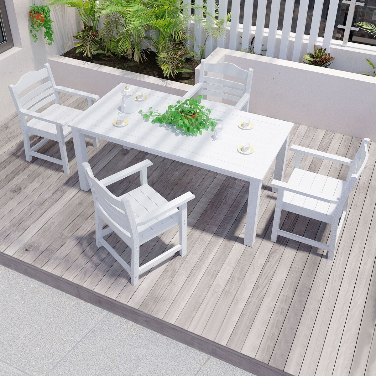 Patio Furniture Dining Chair and Table, Dining Set for Outdoor