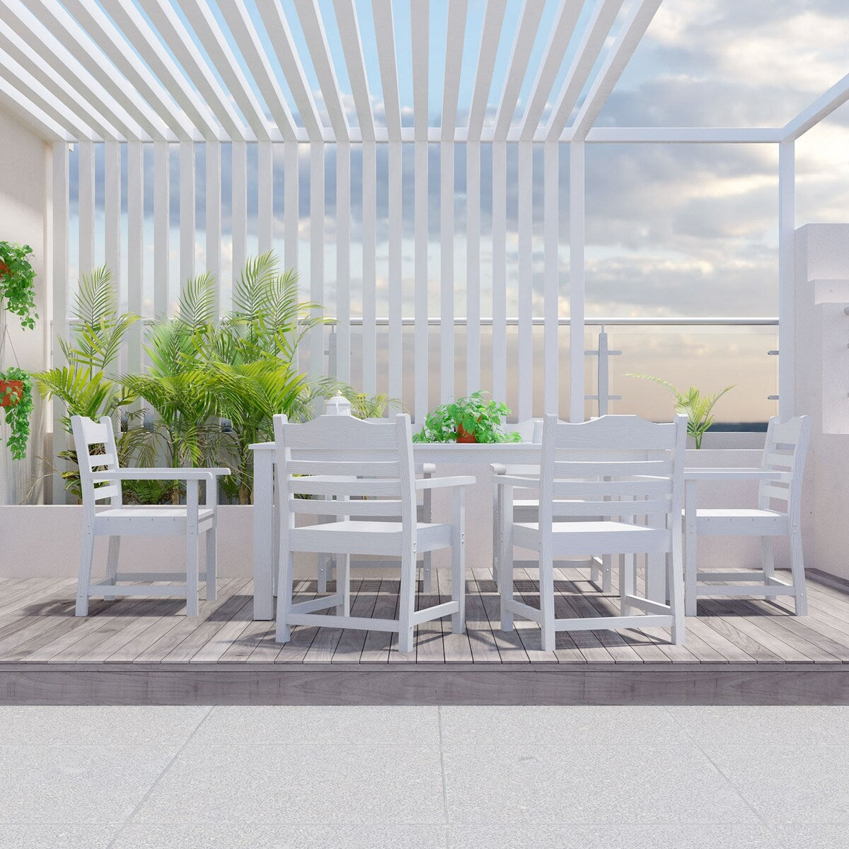Patio Furniture Dining Chair and Table, Dining Set for Outdoor