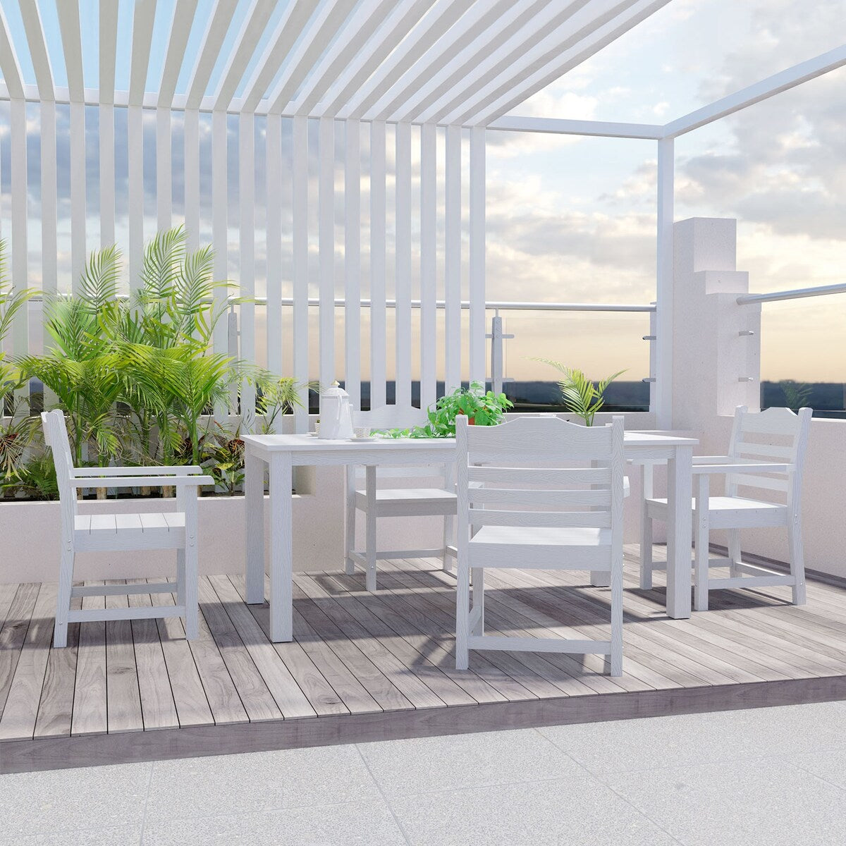 Patio Furniture Dining Chair and Table, Dining Set for Outdoor