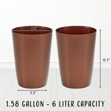 HOLD N’ STORAGE - Set of 2 Small Trash Can with Open Top for Compact and Tight Spaces – 1.58 Gallon Capacity