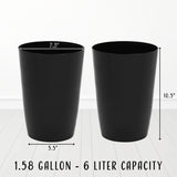 HOLD N’ STORAGE - Set of 2 Small Trash Can with Open Top for Compact and Tight Spaces – 1.58 Gallon Capacity