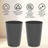 HOLD N’ STORAGE - Set of 2 Small Trash Can with Open Top for Compact and Tight Spaces – 1.58 Gallon Capacity