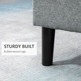 HOMCOM 30" Square Storage Ottoman, Upholstered Ottoman Coffee Table with Lift Top, Button Tufted and Wood Legs, Dark Grey