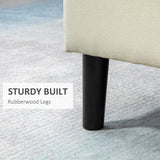 HOMCOM 30" Square Storage Ottoman, Upholstered Ottoman Coffee Table with Lift Top, Button Tufted and Wood Legs, Dark Grey