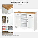 HOMCOM 42" Accent Sideboard Storage Cabinet, Serving Buffet with Drawers and Adjustable Shelves for Dining Room, Living Room