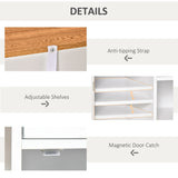HOMCOM 42" Accent Sideboard Storage Cabinet, Serving Buffet with Drawers and Adjustable Shelves for Dining Room, Living Room