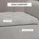 HOMCOM 50" Storage Ottoman Bench, Upholstered End of Bed Bench with Rolled Arms, Wood Legs, Button Tufted Storage Bench Gray