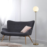HOMCOM 67.25" Modern Floor Lamp Standing Lamp Foot Switch E26 Lamp Holder Metal Frame Glass Shade Living Room